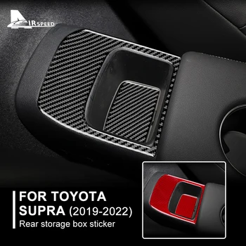 Наклейка Из Настоящего Углеродного Волокна Для Toyota Supra GR A90 A91 MK5 2019-2022, Задняя Крышка Ящика Для Хранения Автомобиля, Аксессуары Для Укладки Интерьера Автомобиля