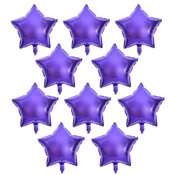 10шт 10-дюймовых Пятизвездочных воздушных шаров из алюминиевой фольги Для украшения детского душа, Детского Дня рождения, Декоративных воздушных шаров