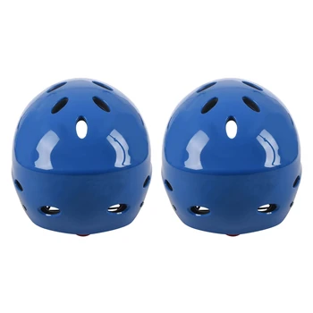 2 защитных шлема, 11 дыхательных отверстий для водных видов спорта, Каяк, каноэ, Гребная доска для серфинга - Синий