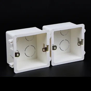 4 шт. Кассета для розетки настенного выключателя LIVOLO Dark Box для внешнего монтажа 86 мм, коробка из ПВХ, кассета для электрических принадлежностей