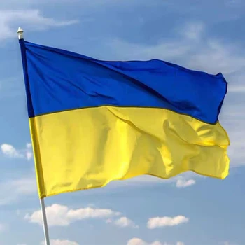 90x150 см Новый Национальный флаг Украины висит полиэстер Синий желтый UA UKR Украинские национальные флаги для украшения