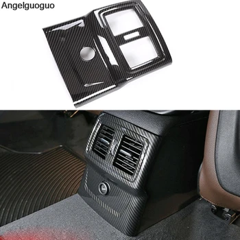 Angelguoguo Carbon fiber style для BMW X1 F48 2016-2017/X2 F47 Рамка крышки Вентиляционного отверстия на выходе кондиционера сзади автомобиля