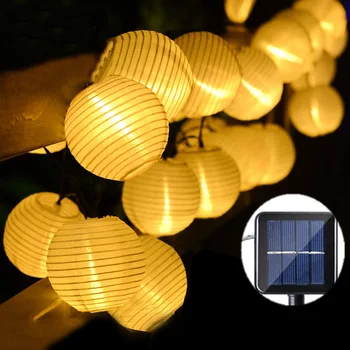BEIAIDI 10/20/30 СВЕТОДИОДНЫЙ Открытый Солнечный Фонарь Fairy String Light Solar Globle Ball Light String Garland Для Рождественской Вечеринки во Внутреннем Дворике