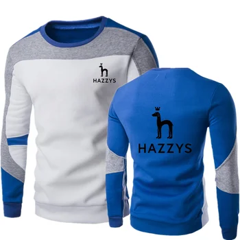 HAZZYS, Новейший Корейский Мужской свитер, Пуловер, Весенняя мода 2023 года, Футболка с круглым вырезом и длинными рукавами, Свитер, Мужская Повседневная Одежда для бега