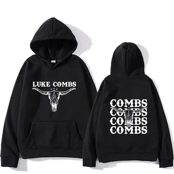 Lukee Combs Essentials Толстовки с капюшоном Для женщин и мужчин, толстовки с двусторонней печатью букв, повседневные футболки с графическим рисунком с длинным рукавом и карманами