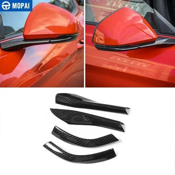 MOPAI ABS Карбоновое волокно, накладка на зеркало заднего вида, декоративные наклейки для Ford Mustang 2015-2018, Автомобильные аксессуары для укладки