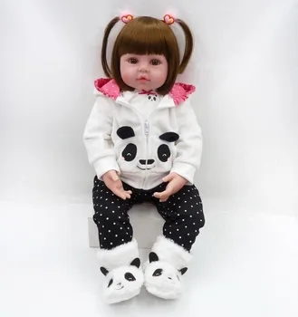 NPKCOLLECTION новые 60 см Силиконовые Возрожденные Boneca Realista Модные Детские Куклы Для Принцессы Детский Подарок На День Рождения Bebes Reborn Dolls