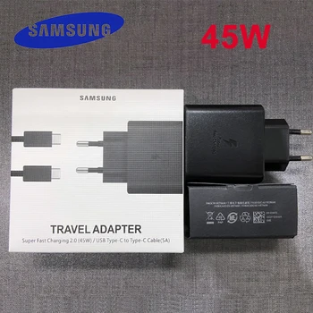 Samsung 45 Вт USB-C Супер Адаптивное Зарядное Устройство для Быстрой зарядки EP-TA845 Для Samsung GALAXY Note 10 Plus Note10Plus 5G A91 Note10 + S20 S21