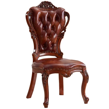 YY Американский Стул Европейский Обеденный стул из массива дерева Домашний Потертый Французский Ретро Деревянный стул