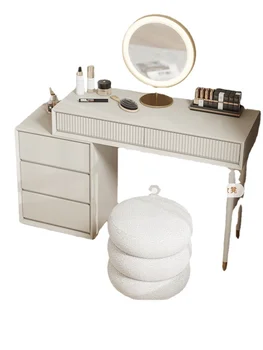 YY Комод, встроенный прикроватный столик, выдвижной Современный минималистичный столик для макияжа из массива дерева