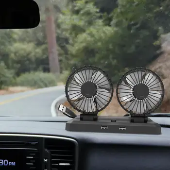 Автомобильный вентилятор Охлаждающий воздушный вентилятор с возможностью поворота на 360 градусов При сильном ветре Настольный вентилятор Легко устанавливается