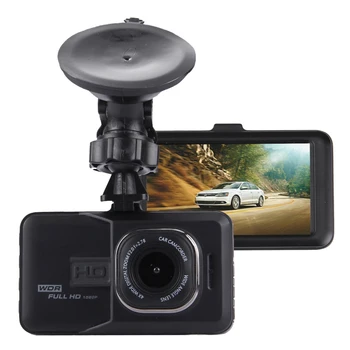 Автомобильный видеорегистратор 3,0-дюймовый ЖК-дисплей HD 720P 3.0MP Камера 170 градусов широкоугольного обзора, поддержка ночного видения /обнаружения движения /TF
