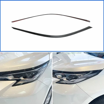 Автомобильный головной фонарь, Накладка для бровей, Наклейка, молдинг для Toyota Sienna 2021 2022 Аксессуары ABS Углеродное волокно