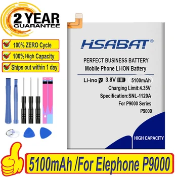 Аккумулятор HSABAT емкостью 5100 мАч для Elephone P9000/Elephone P9000 Lite Бесплатная доставка