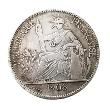 Американская коллекция памятных монет 1908 года, Ремесленный сувенир, Статуя свободы, Узор, Домашняя монета, настольное украшение, Монета США