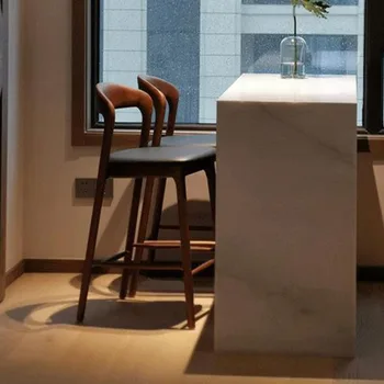 Барные стулья Кухонный Дизайнерский стул Реплика консоли Nordic Luxury Chair Дизайнерский Центр Дерево Высокая Мебель для дома Sillas De Comedor