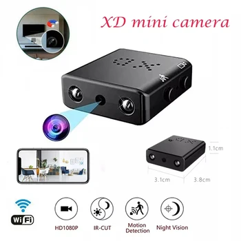Беспроводная камера XD WIFI Full HD Mini HD 1080P, видеокамера для помещений, камера безопасности ночного видения с обнаружением движения