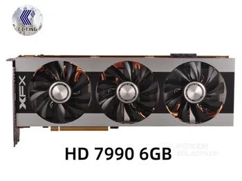 Видеокарты XFX Radeon HD 7990 6GB GPU Для видеокарт AMD HD7990 6GB 384bit GDDR5 PC Компьютерные Игровые HDMI PCI-E X16 Используются