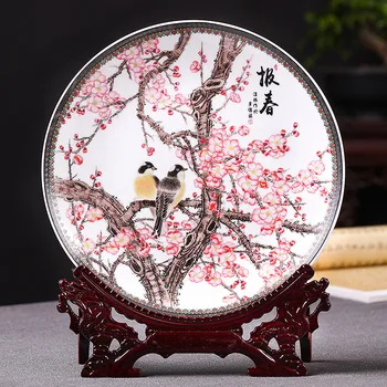 Декоративная тарелка в китайском стиле, настольное украшение для посуды