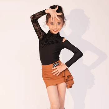 Детское Детское платье для латиноамериканских танцев Профессиональное бальное платье для сальсы, Ча-Ча-румба, латиноамериканское тренировочное платье, Стандартное платье для соревнований по сальсе