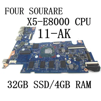 Для HP Stream 11-AK Материнская плата ноутбука Y0QC с процессором X5-E8000 4 ГБ оперативной памяти 32G SSD Материнская плата DAY0QCMB8D0 L59930-601