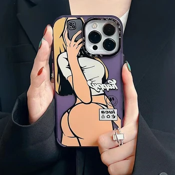 Для iPhone 14 13 12 11Pro Max Case Fashion Photo Girl Lllustration Чехлы для телефонов Силиконовые Противоударные Милые чехлы