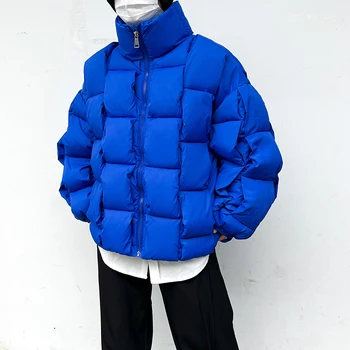 Зимние хлопчатобумажные куртки 2023, мужская повседневная пуховая куртка-карго с капюшоном и длинным рукавом, модные парки, верхняя одежда, ветрозащитная мужская парка-пальто