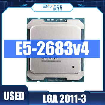 Используется Оригинальный Intel Xeon E5 2683 V4 E5-2683V4 2,1 ГГц 16 Ядер 40 М 120 Вт 14 нм LGA 2011-3 С поддержкой материнской платы X99
