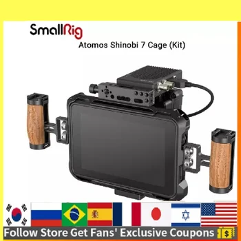 Клетка SmallRig для камеры Atomos Shinobi 7 Monitor, Клетка для камеры из алюминиевого сплава, комплект для установки встроенного монитора DSLR 3456