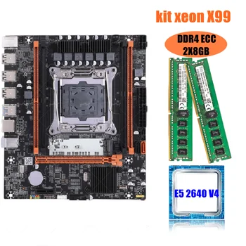Комбинированный комплект материнской платы X99 LGA 2011-3 Xeon E5 2640 V4 CPU DDR4 16 ГБ (2ШТ 8G) ECC-памяти 2133 МГц