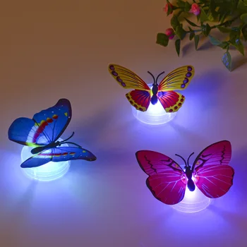 Красочные светодиодные светильники для ночного видения, домашний декор в форме бабочки для детской комнаты, прочная энергосберегающая декоративная лампа