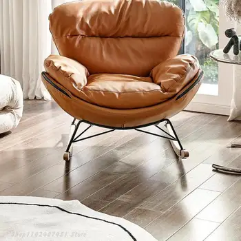 Кресло-качалка бытовая легкая роскошная современная ленивая гостиная спальня кресло-качалка для взрослых односпальный диван кресло балкон досуг