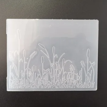 Листовая трава, фоновый рисунок, трафарет, папка для тиснения открыток, цветочная пластиковая карточка для фотоальбома в стиле скрапбукинга 