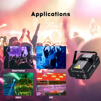 Мини-Дискотека DJ RGB LED Disco Light Strobe Лазерная Проекционная Лампа Сценическое Освещение Шоу для Домашней Вечеринки KTV DJ Танец Новый Год