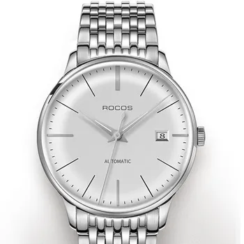 мужские роскошные часы,мужские автоматические часы Rocos man люксового бренда ультратонкие наручные часы водонепроницаемые люминесцентные reloj dress montre homme