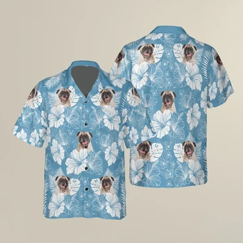 Мужские рубашки 4 июля, мужской весенне-летний топ с гавайским принтом, топ с отложным воротником, Повседневный Свободный топ