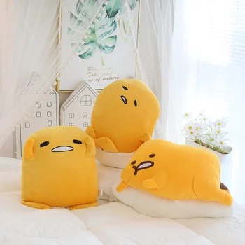 Мягкая плюшевая игрушка Гудетама, удобная мягкая подушка для спины в японском стиле аниме, Милое украшение дивана, подушка для объятий, Плюшевые игрушки
