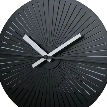 Настенные часы Dynamic gear с пешеходным ходом 12-дюймовые из черного металла в бесшумной гостиной