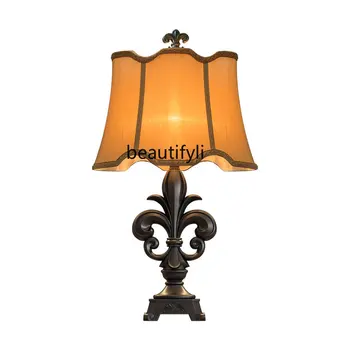 Настольная лампа в американском стиле, прикроватная лампа для спальни, идиллическая Европейская настольная лампа в стиле ретро, Роскошная Классическая лампа для кабинета