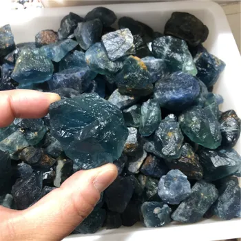 Натуральный необработанный кристалл Голубой флюорит, кристалл кварца, образец минералов, Целебный кристалл, любовь к натуральным камням и декору аквариума для рыб