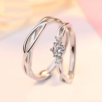 Новая корейская версия кольца с имитацией бриллианта из циркона для мужчин и женщин