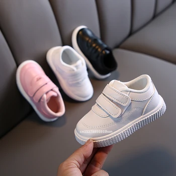 Новые модные высококачественные белые кроссовки для мальчиков, детская обувь на плоской подошве, повседневная Детская обувь для маленьких девочек, кроссовки для малышей