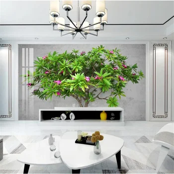 обои wellyu на заказ, 3d индивидуальность, креативная зеленая растительность, цветочный фон, стена, гостиная, спальня, фоновые обои