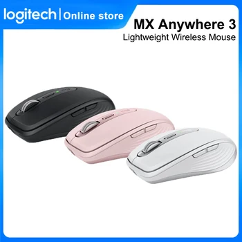 Оригинальная беспроводная мышь Logitech MX Anywhere 3 с разрешением 4000 точек на дюйм, офисные мыши MagSpeed SmartShift Bluetooth для Windows macOS