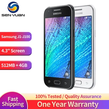 Оригинальный Samsung Galaxy J1 J100 3G Мобильный Телефон 4,3 