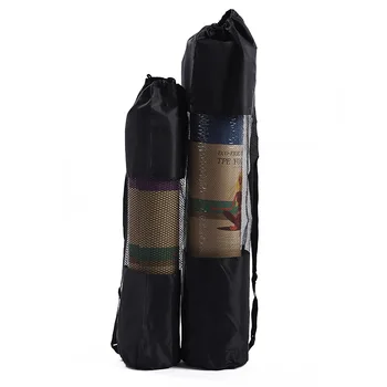 Портативная холщовая водонепроницаемая сетчатая сумка для хранения из ткани Оксфорд, рюкзак на одно плечо для хранения ковриков для йоги
