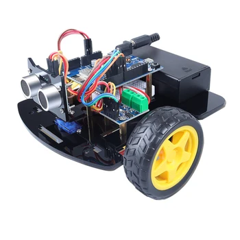 Робот DIY Kit Интеллектуальный программируемый робот для обхода препятствий, отслеживающий направление движения автомобиля по беспроводной сети.