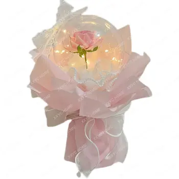 Роза, Тюльпан, Отскакивающий мяч, Упаковка для букета, Подарок на День защиты детей, подарок на День рождения для подруги