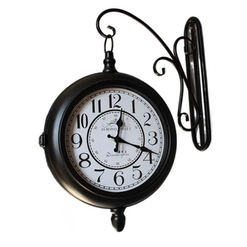 Старинные цифровые настенные часы с бесшумным механизмом в стиле ретро Настольные часы Большие Аксессуары для интерьера в скандинавском стиле Эстетическое оформление комнаты
