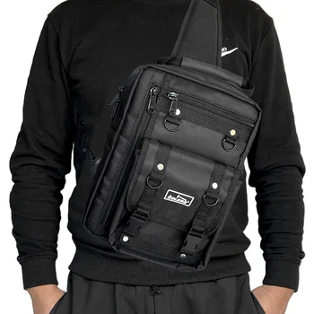 Сумка для инструментов на груди, сумка на одно плечо, рюкзак из оксфордской ткани 1680D, многофункциональная сумка в твердом мужском стиле, предпочтительный ранец
